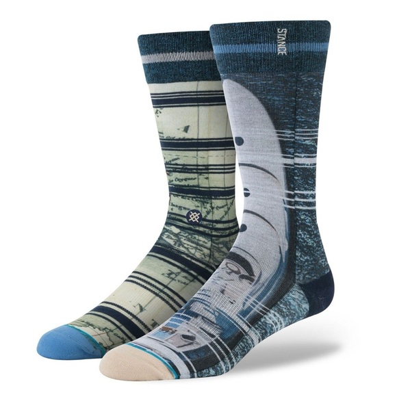 Stance Men’s Crew Socks “Voyager” The Dwayne Wade Collection Multicolor - Picture 2 of 2
